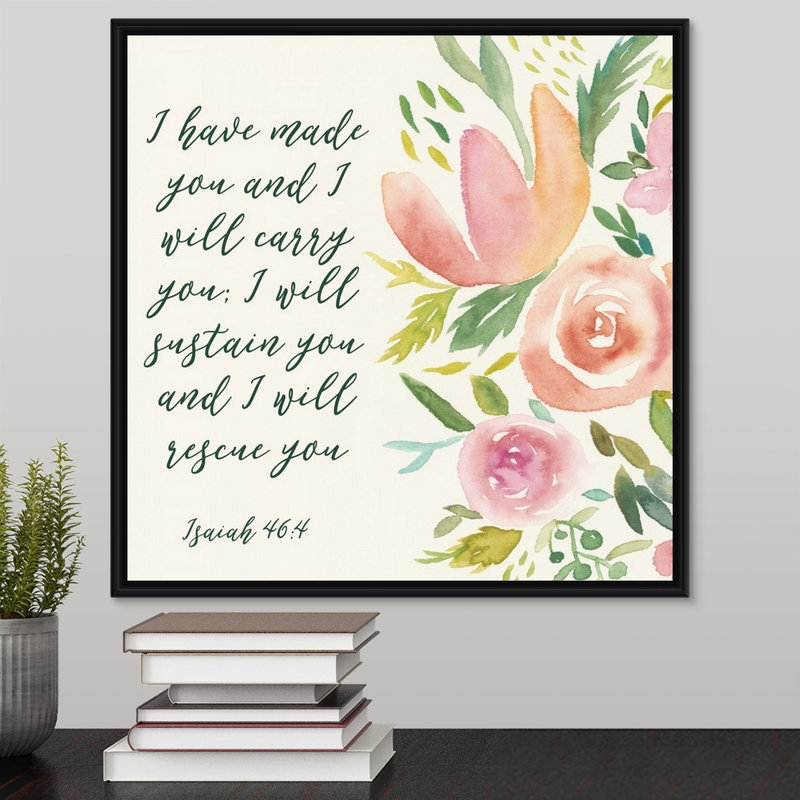 Grace On Grace I par Studio W - reproduction sur toile, Cadre noir, H 17,7 po x l 17,7 po x P 1,75 po