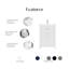 Ensemble de meuble-lavabo blanc pur 24 po avec robinet chromé moderne Gaget-1113332340-1113332342