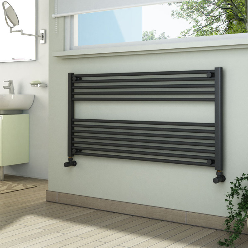 Sharell Straight Towel Rail Heated Towel Rails, 60cm H x 120cm W x 3cm D