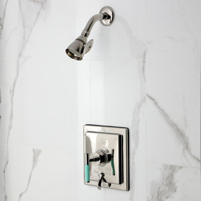 Robinet de baignoire et douche à pression équilibrée à poignée simple Kingston Brass Kaiser