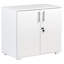 Marjorie Wood Storage Cabinet with Lock, 2 Door Locking File Tool Cabinet Cupboard with Adjustable Shelf-30562431