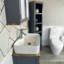 Martine 520 mm Freestanding Cloakroom Vanity with Vessel Ceramic Basin-166845476