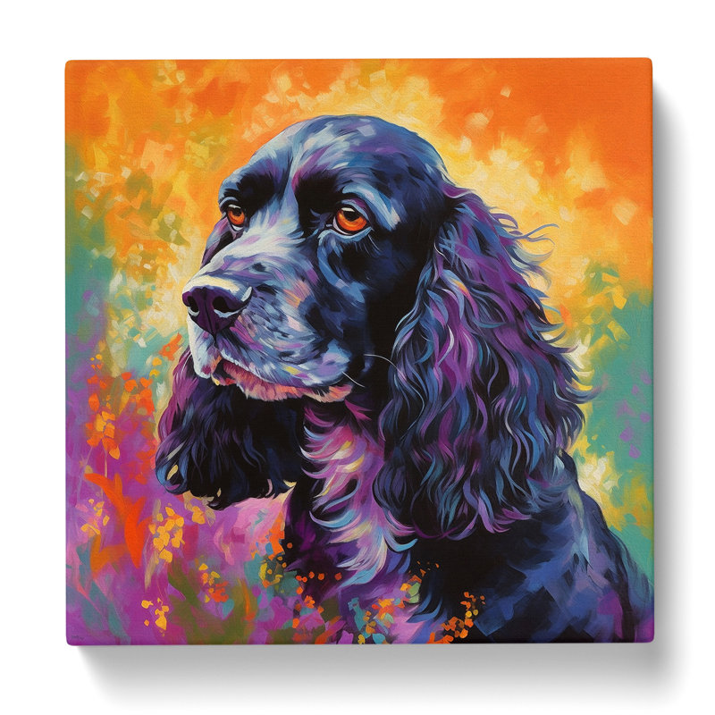 Cocker Spaniel Colour Field Painting - Print