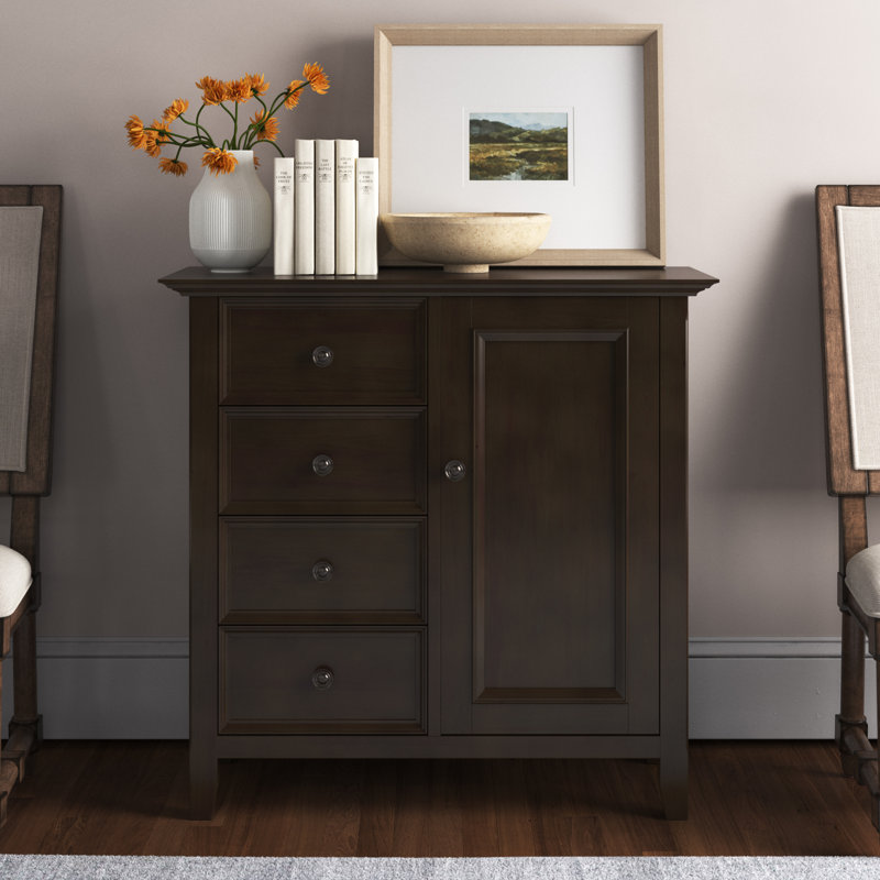 Amherst Hickory Brown Solid Wood Storage Cabinet with Adjustable Shelves