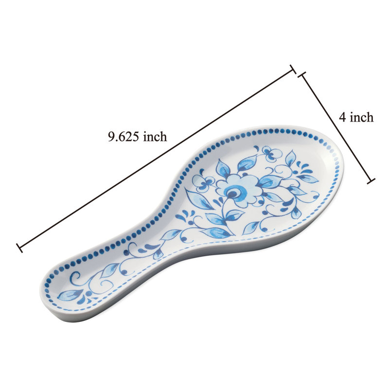 2-Piece Blue & White Spoon Rest