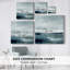 Indigo varech IV sur toile