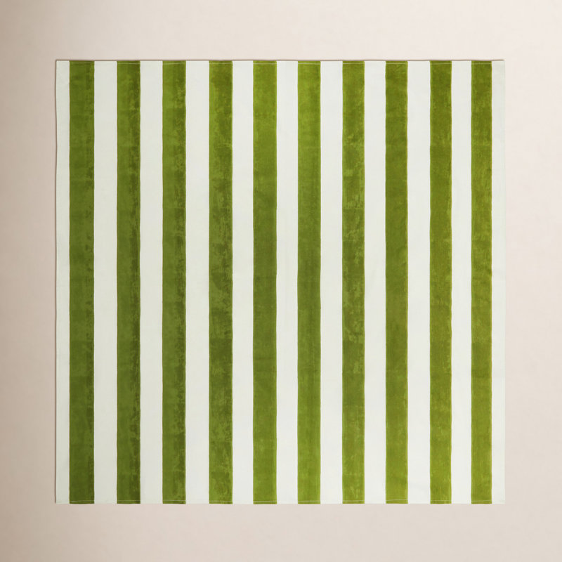 Brezhane Tablecloth - Stripes, 90" Square, Vert