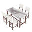 Ensemble de table de salle à manger 5 pièces à hauteur de comptoir, table de bar en faux marbre et 4 chaises rembourrées, ensemble de salle à manger moderne de style Mid-Century pour la salle à manger, cuisine de pub, petite place-538925628-538925627