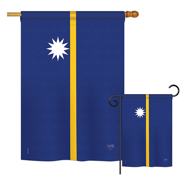 Drapeau de jardin en polyester Nauru of the World Nationality Impressions