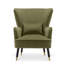 77Cm Wide Plush Velvet Modern Wingback Chair and Ottoman-1307999571-1281189395