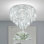 Lustre encastré à 6 lumières en cristal à intensité variable de 20 po Hayyaan