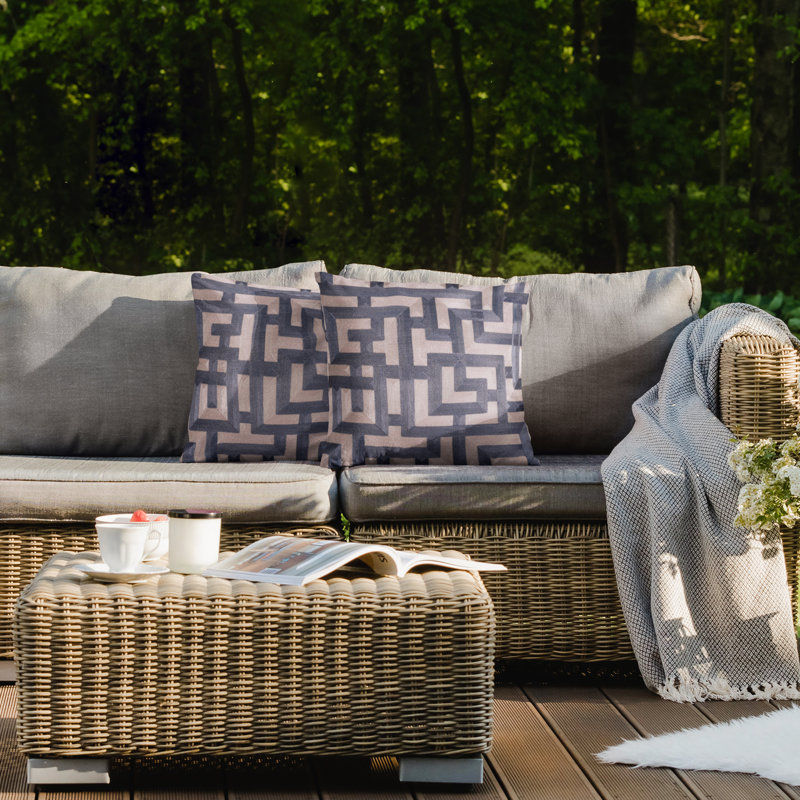 Housses de coussin brodées pour l'intérieur et l'extérieur - Ensemble de coussins en lin scandinave, décoration de Noël, 20 x 20 pouces