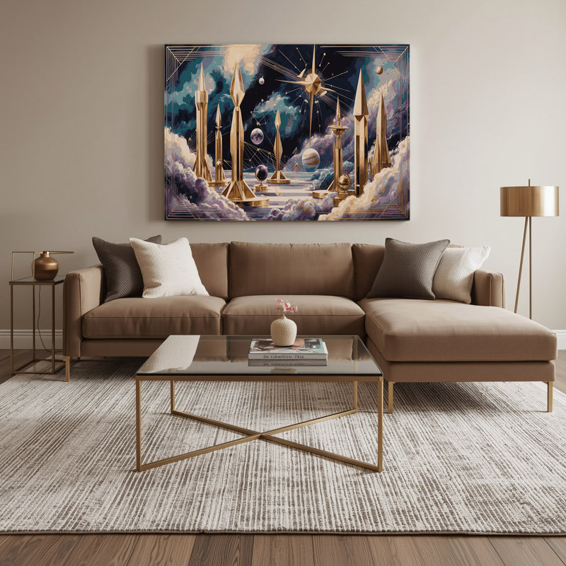 Art mural sur toile mauve, H 12 po x l 18 po