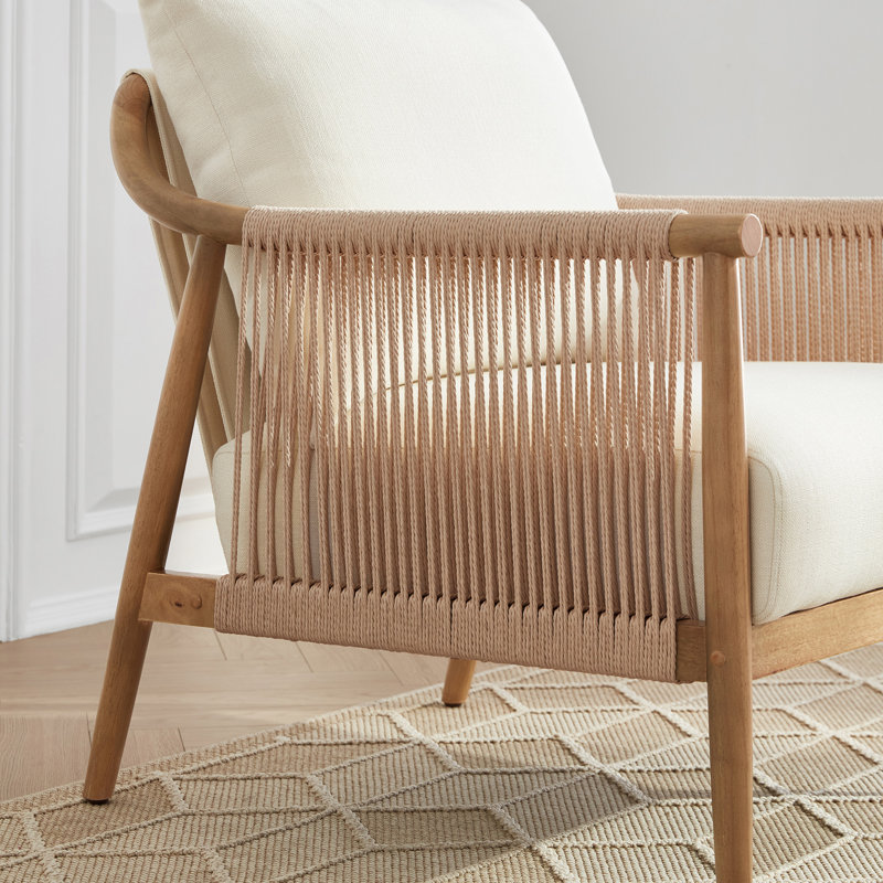 Brena Upholstered Armchair, Cream
