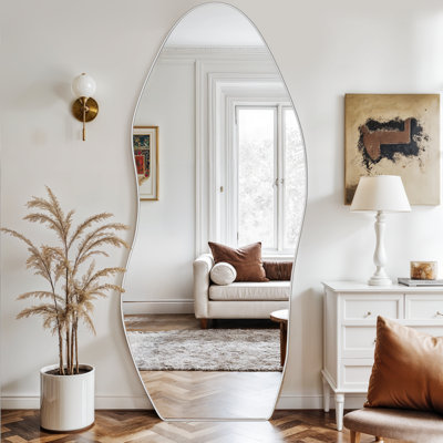 Whimsical Foot-Shaped Full-Length Mirror with Safety Frame