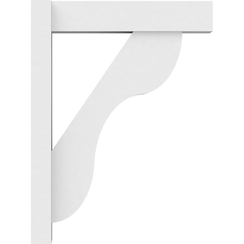 Persienne en PVC de qualité architecturale avec extrémités en bloc Carmel, L 5 po, H 24 po x P 18 po