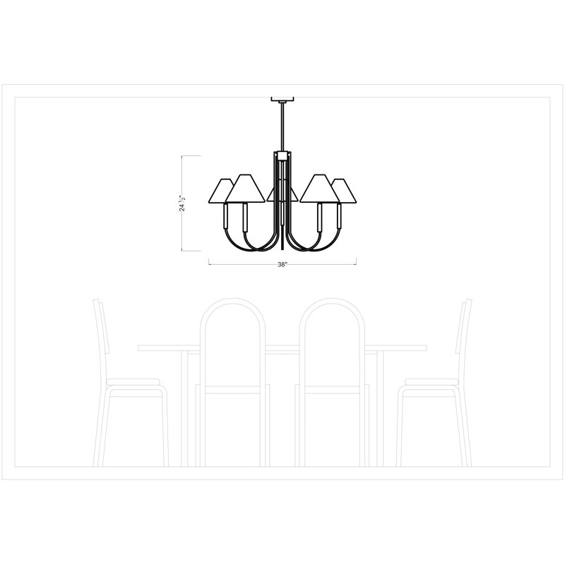 Scott Living PORTEAU 5L LG CHANDELIER MBK & Reviews - Wayfair Canada
