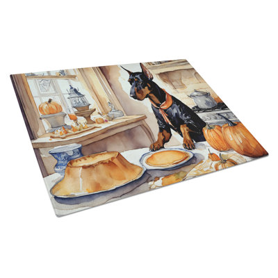Planche à découper en verre Doberman Pinscher