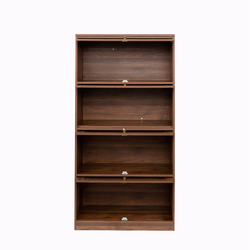 Armoire de bureau avec bibliothèque, Brun