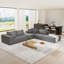 Ensemble de canapé modulaire rembourré moderne, canapé modulaire en forme de L de 132 po avec 6 oreillers-953715267