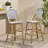 29.5" Outdoor French , White And Black Pe , Aluminum Frame With Look, Ideal For Relaxation Inspired Print, Garden Use