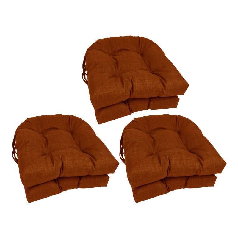 Outdoor 3.5'' Dining Chair Seat Cushion, Cinnamon