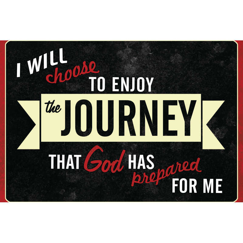 Enjoy The Journey Red - Wrapped Canvas Print, 81cm H x 122cm W x 3.8cm D