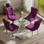 Ensemble de salle à manger à piédestal rond 5 pièces avec chaise capitonnée en velours pour salle à manger et salon-1248467042-1248467046-1248467101