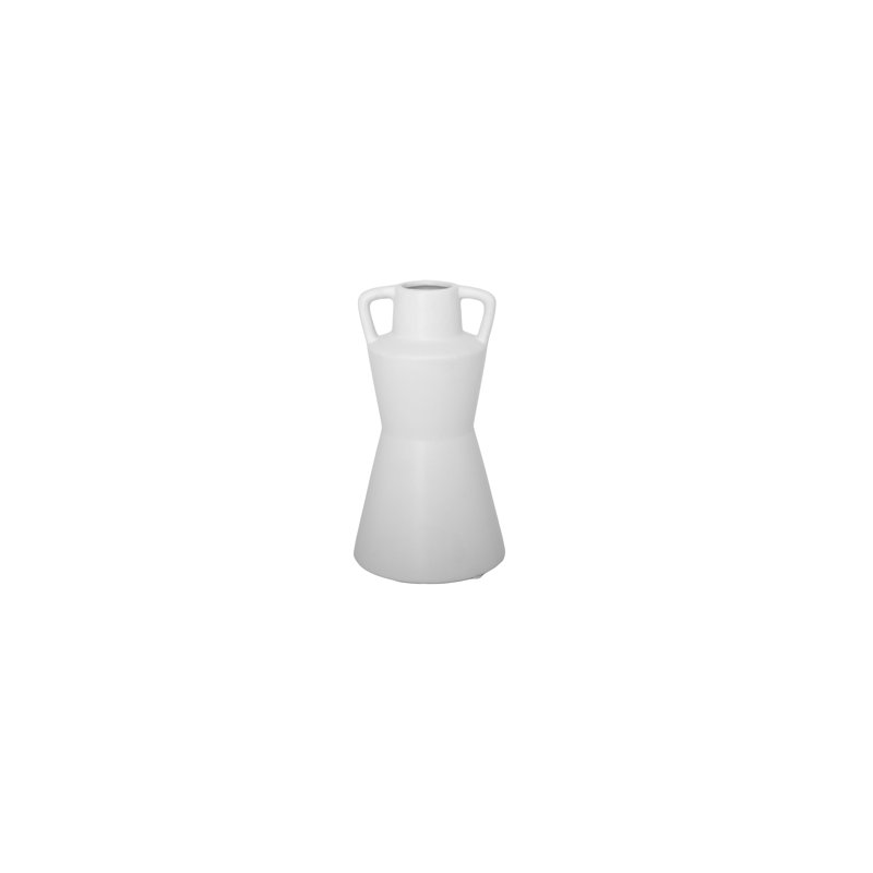 Vase en céramique blanc mat