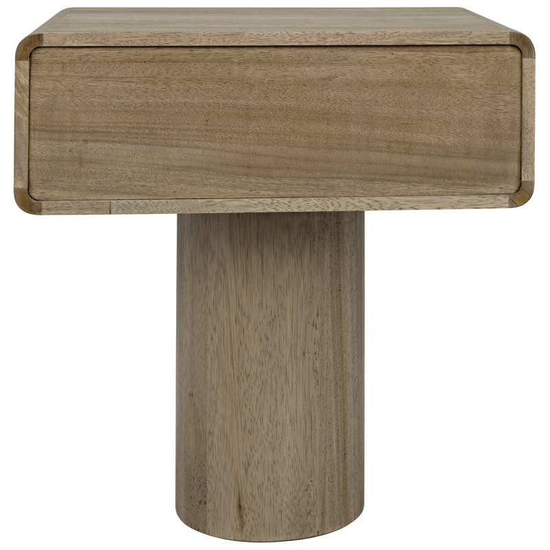 Langford Solid Wood End Table with Storage