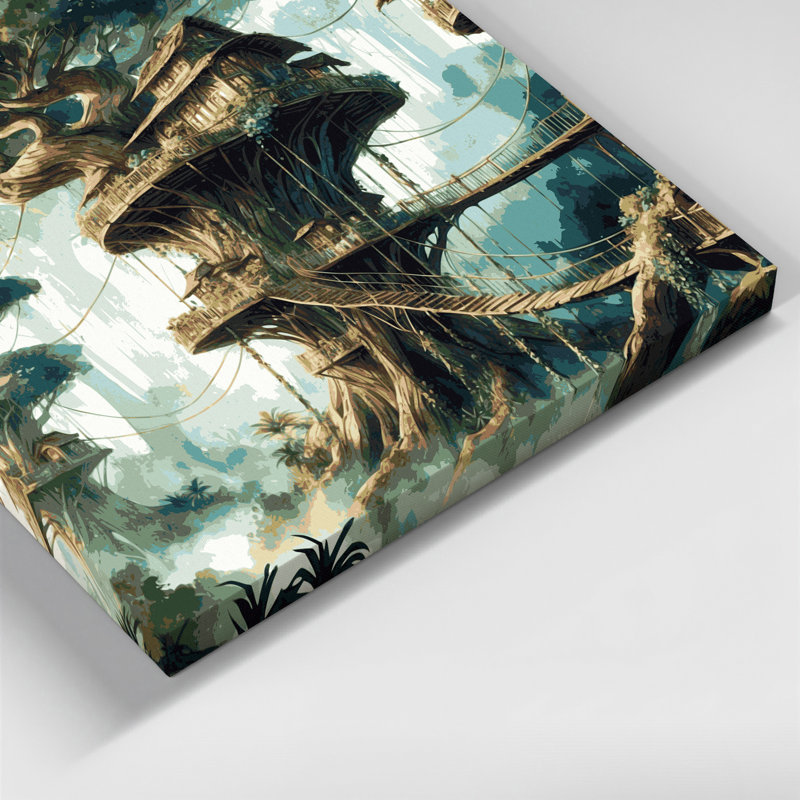 Art mural sur toile Sci Fi Jungle, H 11 po x l 14 po