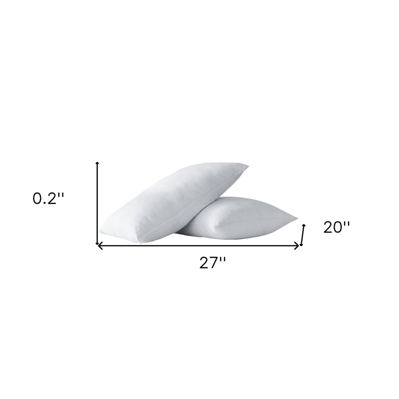 Set of Two White Linen Standard Pillowcases