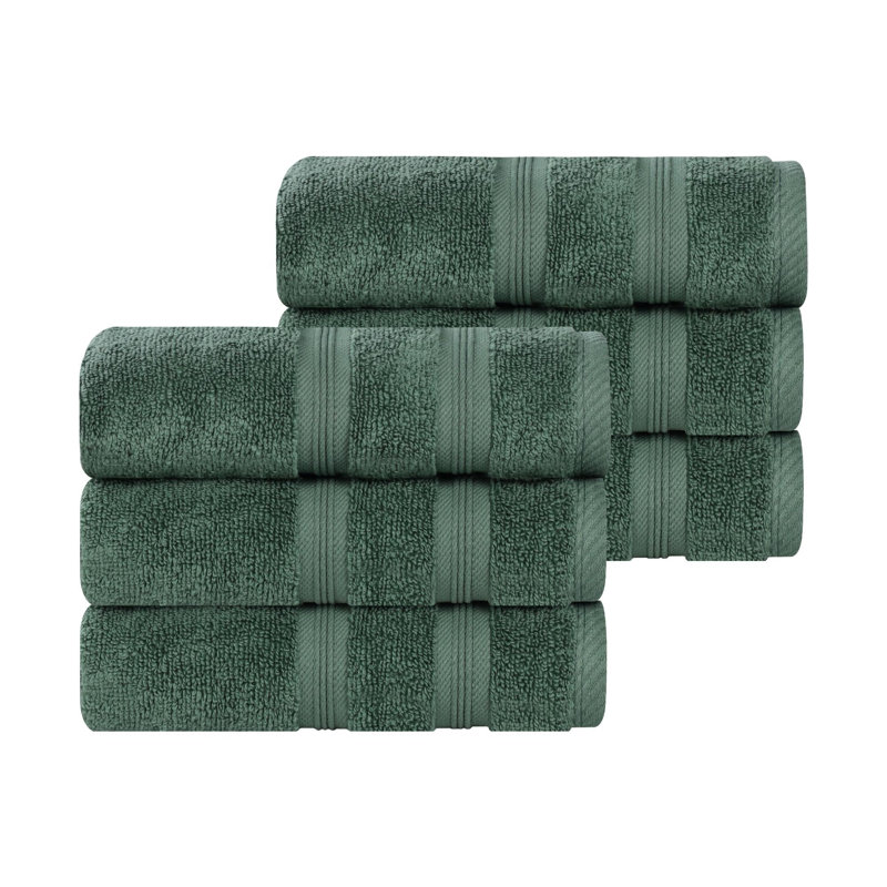  Essuie-mains en coton Smart Quick-Dry Zero Twist, ensemble de 6, Pêche
