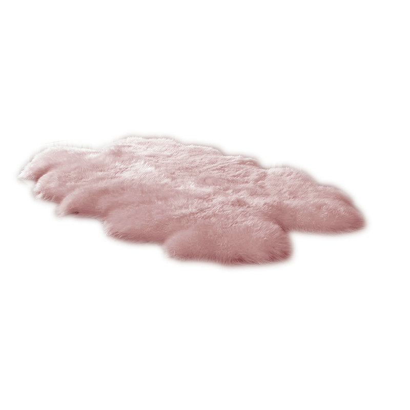 Solid Colour Faux Sheepskin 180cm X 110cm Area Rug