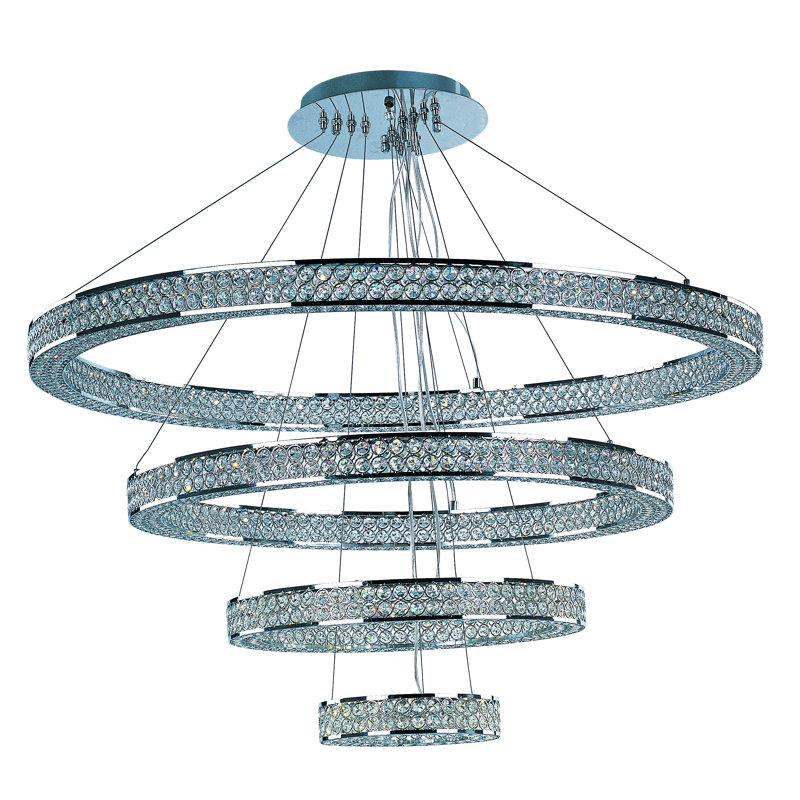 Ambrose Dimmable LED Tiered Chandelier