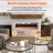 Wall Mounted & Recessed Electric Fireplace With 12 Flame Colors-434622149