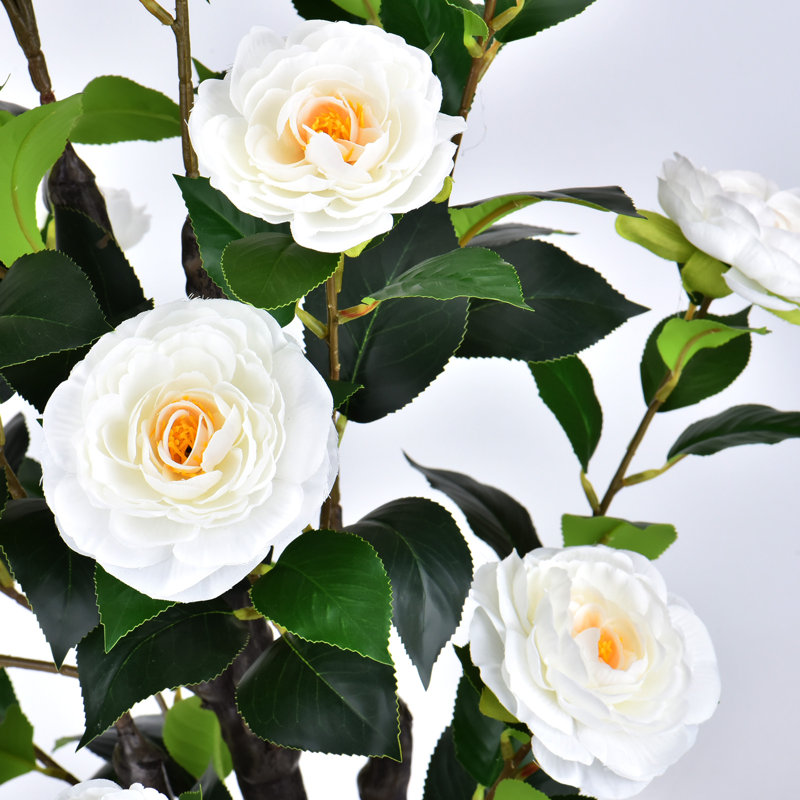 2 pièces de camélias artificiels