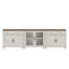 Buffet Scarlett avec 2 tiroirs, 2 portes en verre et 4 portes en bois-591799954