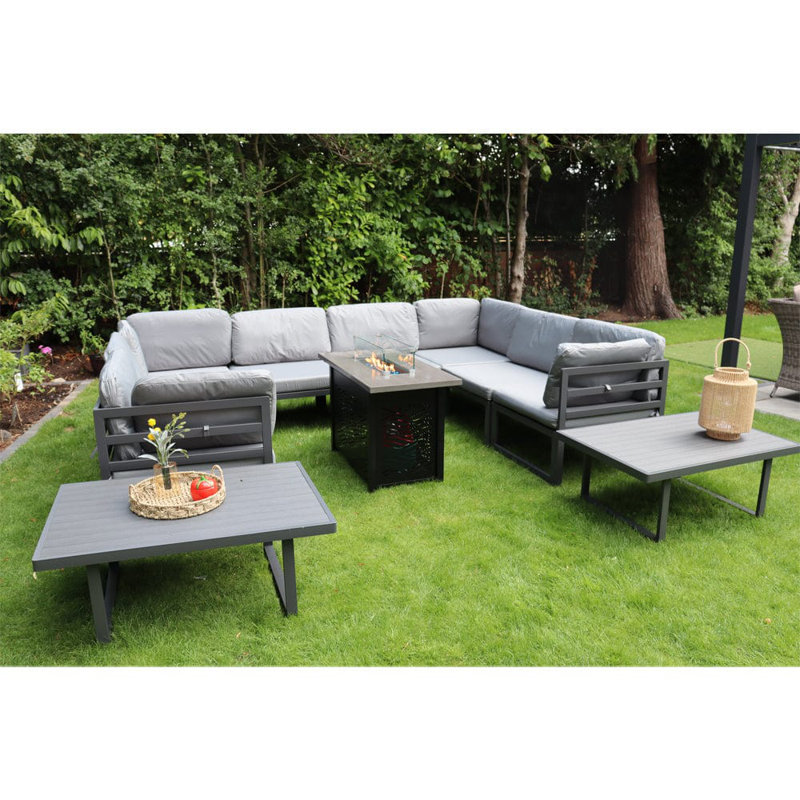 Rectangle Steel Natural Gas Smokeless Fire Pit Table