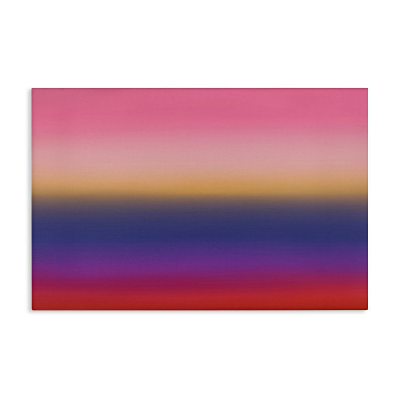 Au-delà de la mer, toile dégradée chaleureuse, conception par Atelier Posters, H 16 po x l 24 po