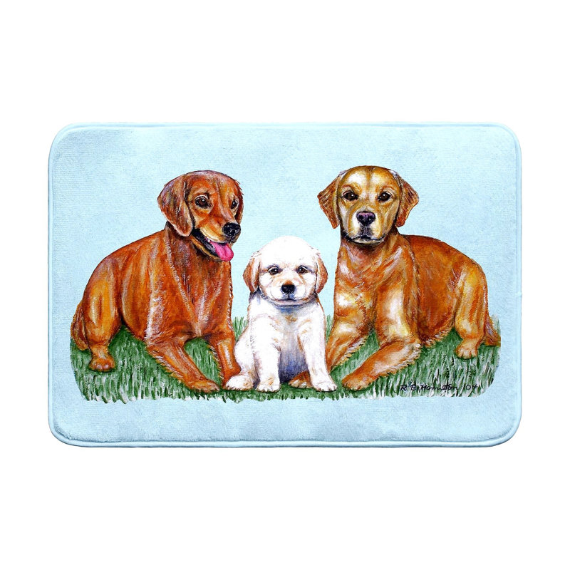 Golden Retrievers Bath Mat, Single - 24" L x 36" W
