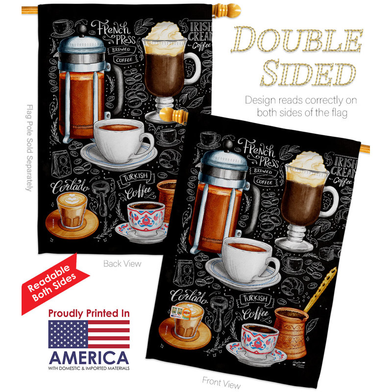 Ensemble de drapeaux en polyester 40 x 28 po Ultimate Coffees