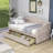 Twin Size 2 Drawers Upholstered Daybed with Wood Slat Support-277059019