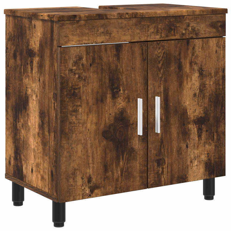 60cm Bathroom Vanity Base Only, Smoked Oak