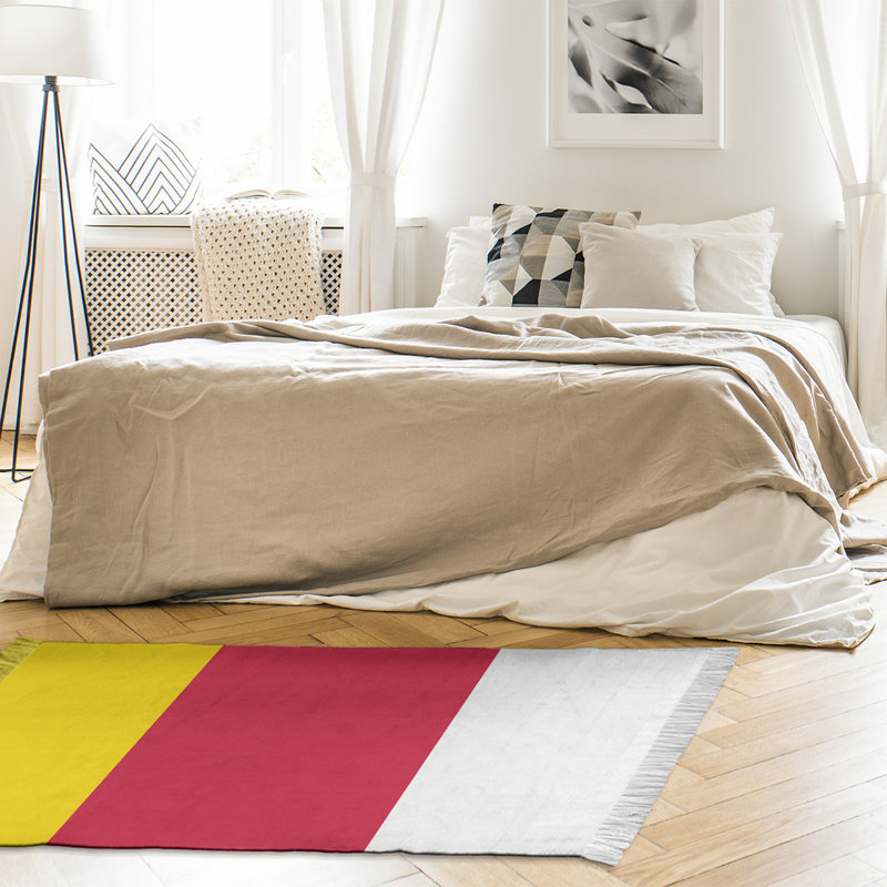 Tapis à rayures jaune/rouge/blanc St Louis, Oui