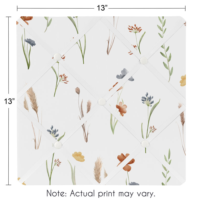 Tableau mémo mural aquarelle floral vert sauge