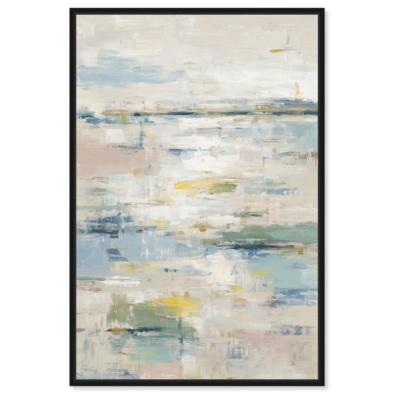 Décoration murale de salle de bain Tranquil Harbor II par Art Remedy, cadre noir, 36 x 54, H 55 po x l 37 po, Cadre noir