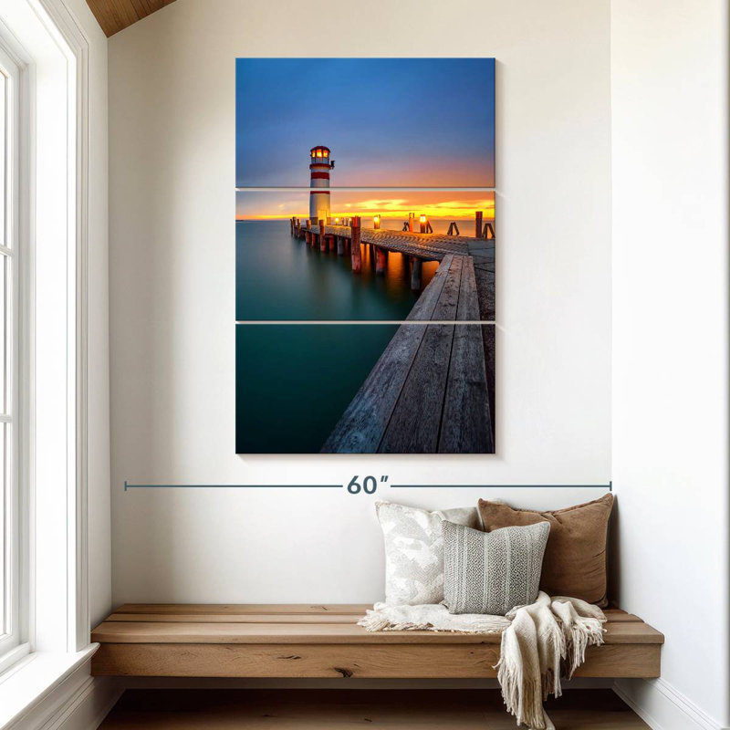 Jetée du phare Aletra Podersdorf, H 50 po x l 32 po