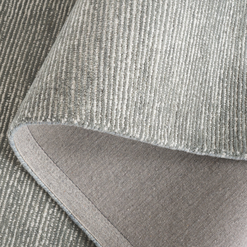 Tapis gris en laine touffeté à la main Kenrick, Rectangle 3 pi x 5 pi