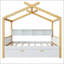 Lit maison en bois blanc